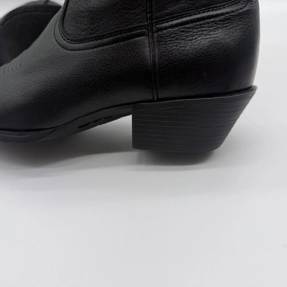 Ariat Heritage Western R-Toe Black Leather Boots 10001037 Womens 8.5 B